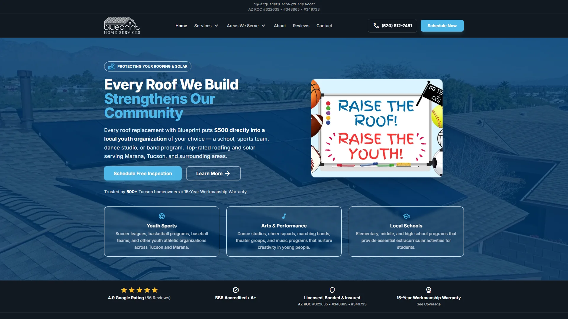 Blueprint Home Services website screenshot